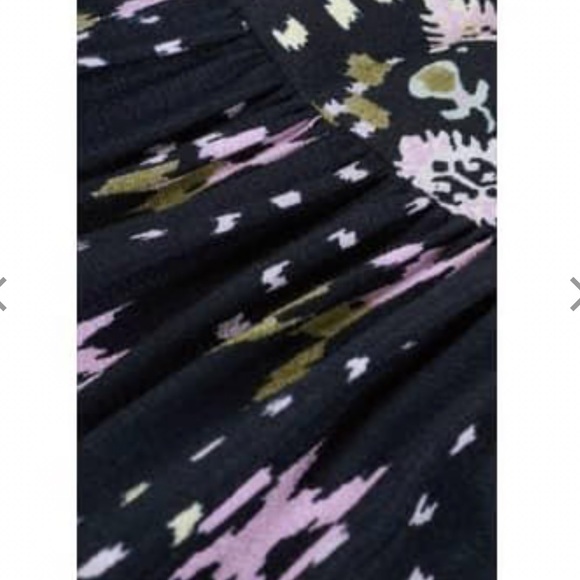 NWT Ba&sh Nerla Dress Bleu Nuit Midnight Navy Blue Ikat Wrap Midi Maxi Dress - Picture 9 of 13